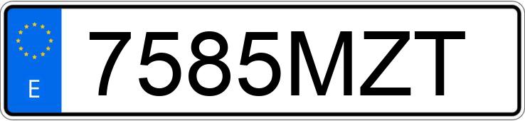 Numer rejestracyjny 7585MZT posiada KTM GS 400