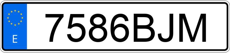 Numer rejestracyjny 7586BJM posiada VOLKSWAGEN GOLF