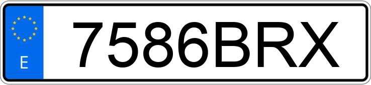 Numer rejestracyjny 7586BRX posiada AUDI A3