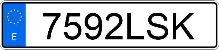 Le numéro d’enregistrement 7592LSK a SEAT IBIZA