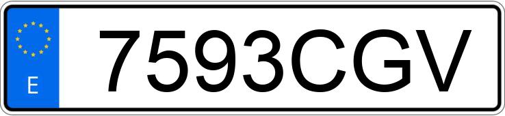 Numer rejestracyjny 7593CGV posiada PEUGEOT 206