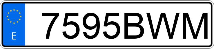 Numer rejestracyjny 7595BWM posiada BMW SERIE 3
