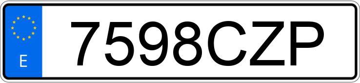 Numer rejestracyjny 7598CZP posiada MITSUBISHI MONTERO SPORT