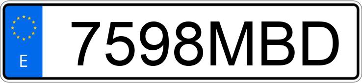 Numer rejestracyjny 7598MBD posiada CITROEN DS5