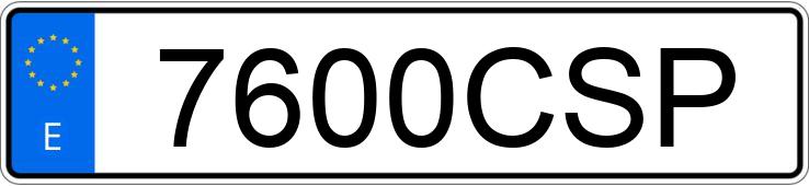 Numer rejestracyjny 7600CSP posiada CITROEN XSARA