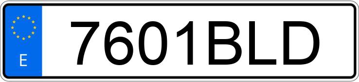 Numer rejestracyjny 7601BLD posiada VOLKSWAGEN ESCARABAJO