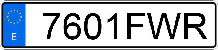 Numer rejestracyjny 7601FWR posiada CITROEN C4