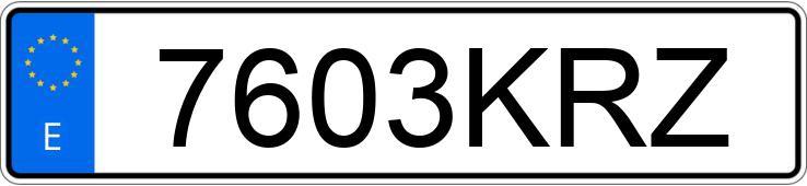 Numer rejestracyjny 7603KRZ posiada PORSCHE PANAMERA