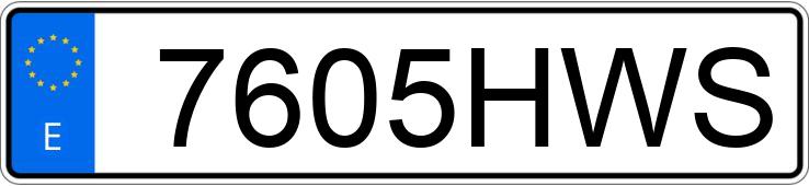 Le numéro d’enregistrement 7605HWS a FORD FIESTA