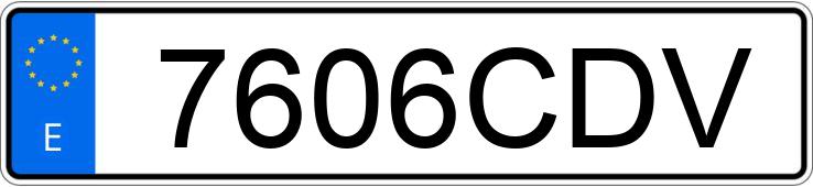 Numer rejestracyjny 7606CDV posiada SEAT IBIZA