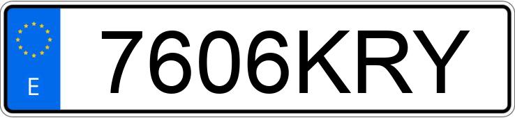 Numer rejestracyjny 7606KRY posiada CITROEN C3