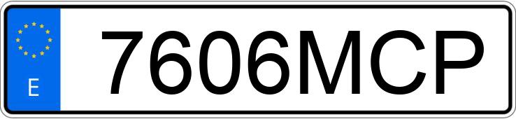 El número de registro 7606MCP tiene MERCEDES C (206)