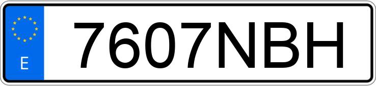 Numer rejestracyjny 7607NBH posiada TESLA MODEL Y