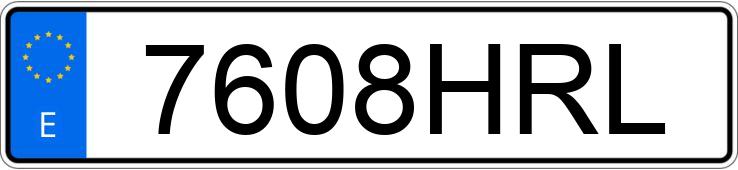 Numer rejestracyjny 7608HRL posiada VOLKSWAGEN GOLF