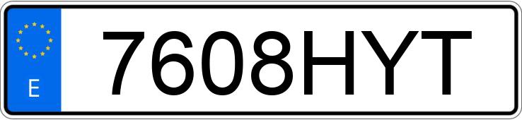 Numer rejestracyjny 7608HYT posiada AUDI A4