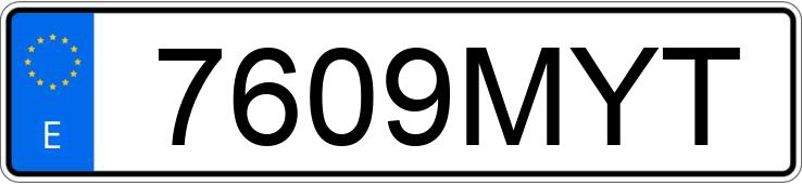 Numer rejestracyjny 7609MYT posiada TOYOTA COROLLA