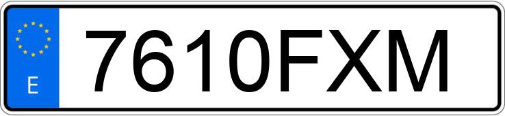 Numer rejestracyjny 7610FXM posiada MERCEDES C (203)