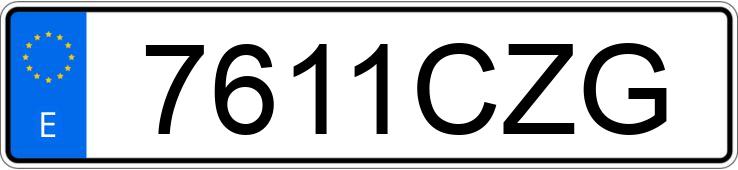 Numer rejestracyjny 7611CZG posiada VOLKSWAGEN TOURAN