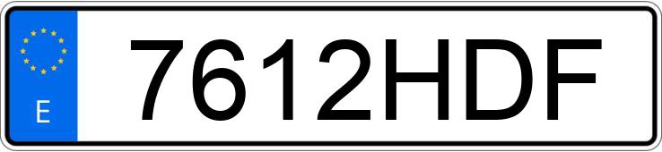 El número de registro 7612HDF tiene CHEVROLET-GM AVEO