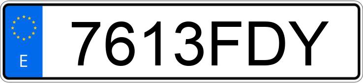 Numer rejestracyjny 7613FDY posiada CITROEN XSARA