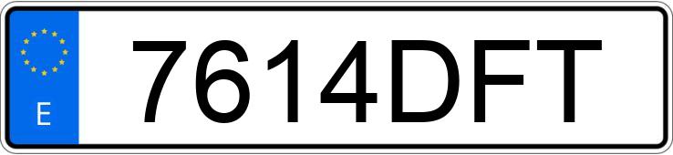 Numer rejestracyjny 7614DFT posiada MERCEDES C (203)