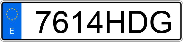 Numer rejestracyjny 7614HDG posiada VOLKSWAGEN TIGUAN