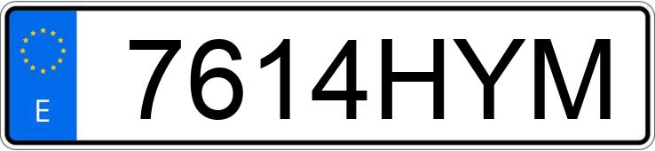 Numer rejestracyjny 7614HYM posiada AUDI A5 SPORTBACK