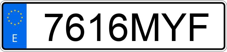 Numer rejestracyjny 7616MYF posiada TOYOTA RAV4