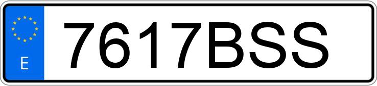 Numer rejestracyjny 7617BSS posiada PEUGEOT 206