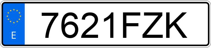 Numer rejestracyjny 7621FZK posiada CITROEN C4