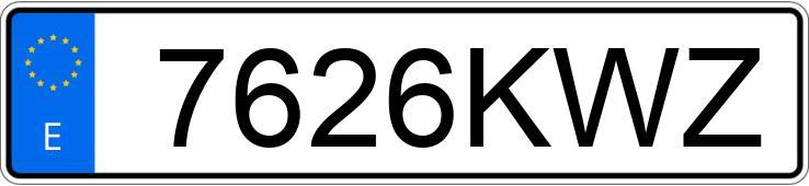 Numer rejestracyjny 7626KWZ posiada MERCEDES CLS (257)