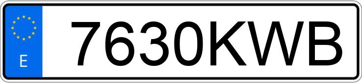 Numer rejestracyjny 7630KWB posiada VOLKSWAGEN MULTIVAN