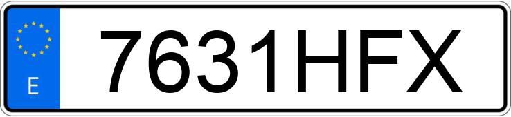 Numer rejestracyjny 7631HFX posiada RENAULT CLIO