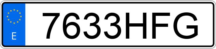 Numer rejestracyjny 7633HFG posiada PEUGEOT 207