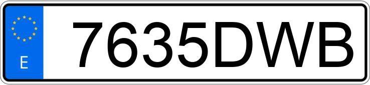 Numer rejestracyjny 7635DWB posiada BMW SERIE 3