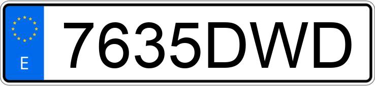 Numer rejestracyjny 7635DWD posiada RENAULT MEGANE