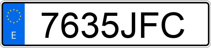 Numer rejestracyjny 7635JFC posiada CITROEN C5