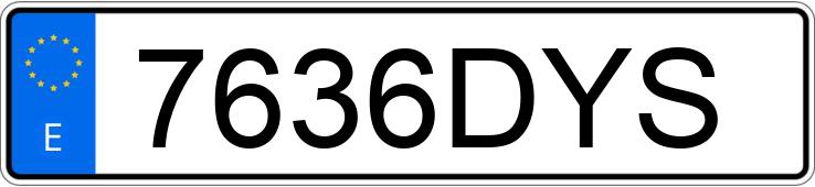 Numer rejestracyjny 7636DYS posiada VOLVO S60