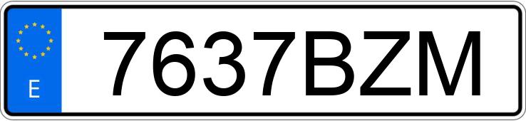 Numer rejestracyjny 7637BZM posiada BMW X5