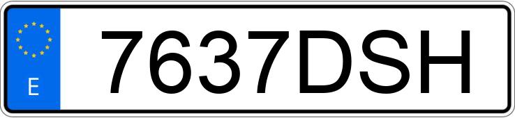 Numer rejestracyjny 7637DSH posiada SEAT LEON