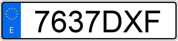 Numer rejestracyjny 7637DXF posiada NISSAN PRIMASTAR