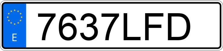 Numer rejestracyjny 7637LFD posiada BMW SERIE 6
