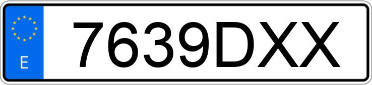 Numer rejestracyjny 7639DXX posiada RENAULT SCENIC