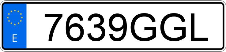 Numer rejestracyjny 7639GGL posiada SEAT IBIZA