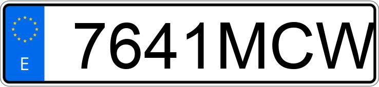 Numer rejestracyjny 7641MCW posiada BMW SERIE 1