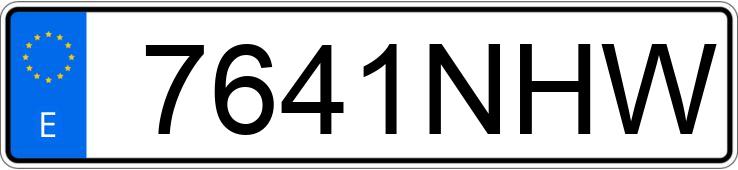 Numer rejestracyjny 7641NHW posiada VOLKSWAGEN GOLF