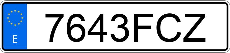 Numer rejestracyjny 7643FCZ posiada RENAULT SCENIC