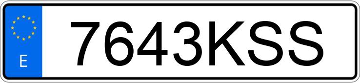 Il numero di registrazione 7643KSS ha IVECO DAILY