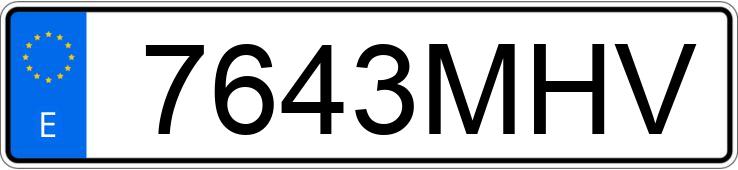 Numer rejestracyjny 7643MHV posiada MG ZS