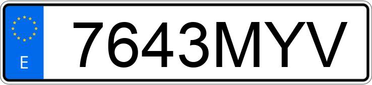 Numer rejestracyjny 7643MYV posiada BENDA NAPOLEON BOB